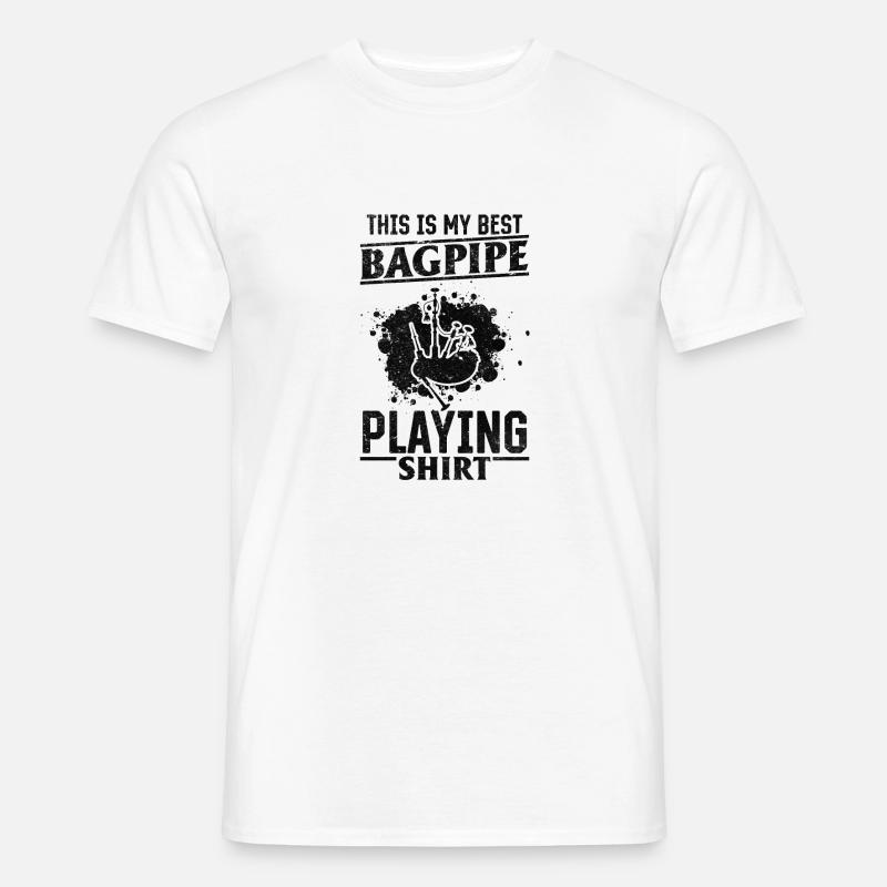 C’est mon meilleur jeu de cornemuse à la cornemuse - T-shirt homme - blanc