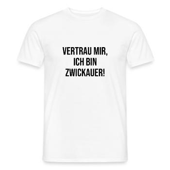 Zwickau Vertrauen - Männer T-Shirt - Weiß - Vorne - AI Model Male 178 dark (178cm)