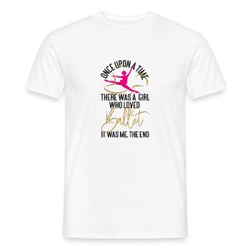 Ballet Danseuse Danse Ballerine - T-shirt homme - blanc - Devant - AI Model Male 178 dark (178cm)