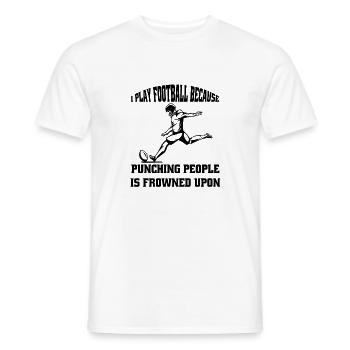 Football Player Football Coach Football Football americano - T-shirt uomo - bianco - Fronte - AI Model Male 178 dark (178cm)