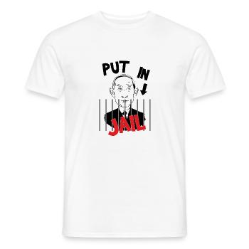 Put In Jail | Stop Vladimir Putin - T-shirt homme - blanc - Devant - AI Model Male 178 dark (178cm)
