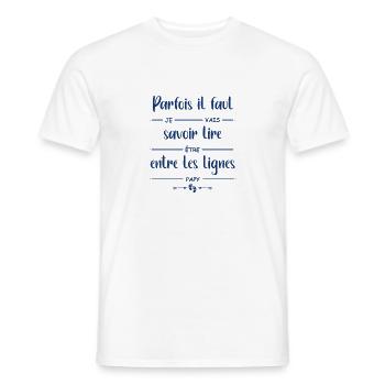 Je vais être papy - T-shirt homme - blanc - Devant - AI Model Male 178 dark (178cm)