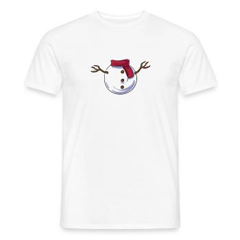 Snowman Costume - Men's T-Shirt - white - Front - AI Model Male 178 dark (178cm)