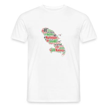 Martinique 972 Antilles Island Karte - Männer T-Shirt - Weiß - Vorne - AI Model Male 178 dark (178cm)
