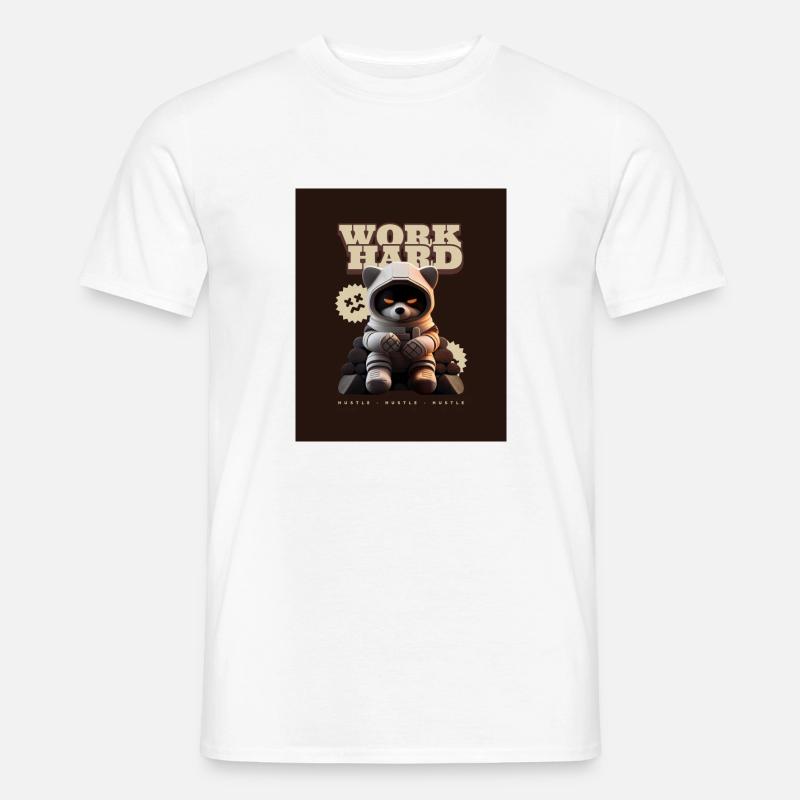 Work hard - Männer T-Shirt - Weiß