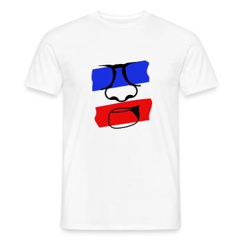France Face - Männer T-Shirt - Weiß - Vorne - AI Model Male 178 dark (178cm)