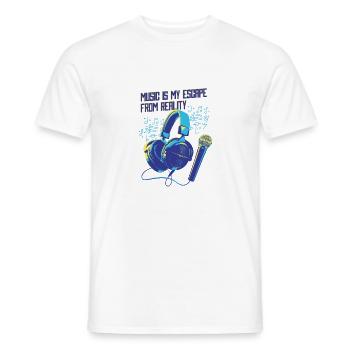 Singer Band Singing Hobby Singer Singing Musicians - Men's T-Shirt - white - Front - AI Model Male 178 dark (178cm)