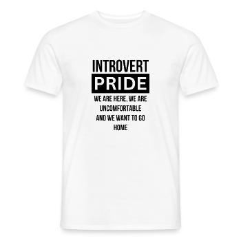 Stolz introvertiert - Männer T-Shirt - Weiß - Vorne - AI Model Male 178 dark (178cm)