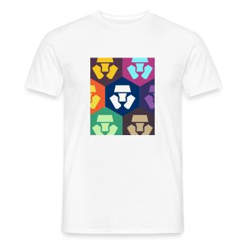 Crypto Design - Men's T-Shirt - white - Front - AI Model Male 178 dark (178cm)