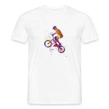 BMX-Radfahrer Fahrrad - Männer T-Shirt - Weiß - Vorne - AI Model Male 178 dark (178cm)