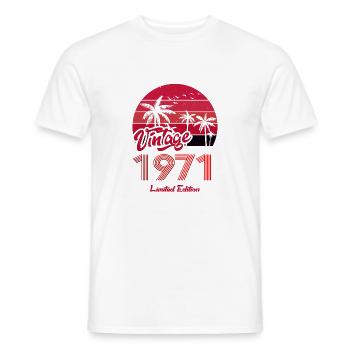 Vintage Year 1971 Limited Edition Red - Men's T-Shirt - white - Front - AI Model Male 178 dark (178cm)