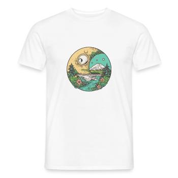 wonderful nature - Men's T-Shirt - white - Front - AI Model Male 178 dark (178cm)