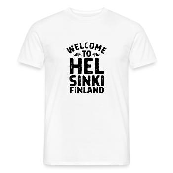 Willkommen in Helsinki und Finnland. - Männer T-Shirt - Weiß - Vorne - AI Model Male 178 dark (178cm)