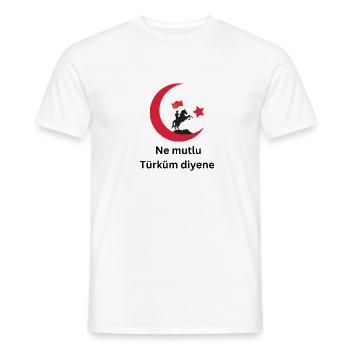 Türkische national Tag-kinder fest - Männer T-Shirt - Weiß - Vorne - AI Model Male 178 dark (178cm)