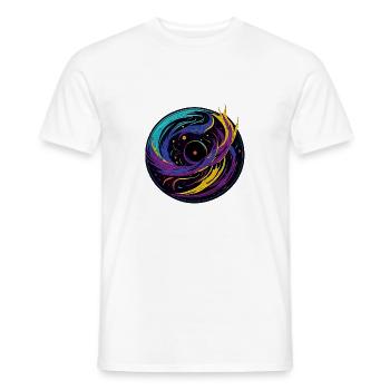 Disque vinyle Galactic - T-shirt homme - blanc - Devant - AI Model Male 178 dark (178cm)