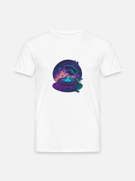 Galaktischer Plattenspieler - Männer T-Shirt - Weiß