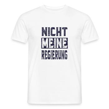 Nicht Meine Regierung - Protest Demo Shirt - Männer T-Shirt - Weiß - Vorne - AI Model Male 178 dark (178cm)