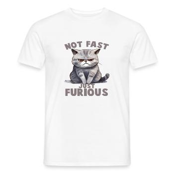 Not Fat just Furious - Men's T-Shirt - white - Front - AI Model Male 178 dark (178cm)