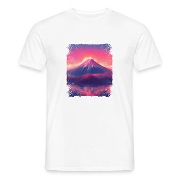 Esthétique japonaise Mont Fuji Vaporwave Sight - T-shirt homme - blanc - Devant - AI Model Male 178 dark (178cm)