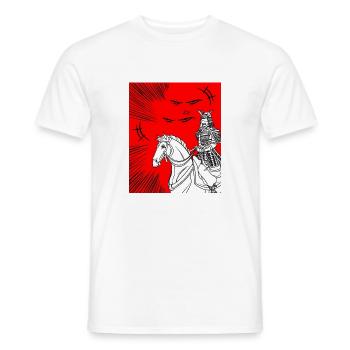 Cavalier Samouraï Japon Manga Anime - T-shirt homme - blanc - Devant - AI Model Male 178 dark (178cm)