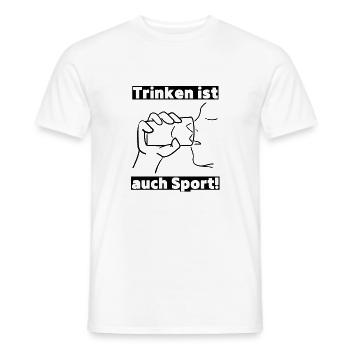 Trinken ist auch Sport! Party, Mallorca, JGA! - Männer T-Shirt - Weiß - Vorne - AI Model Male 178 dark (178cm)