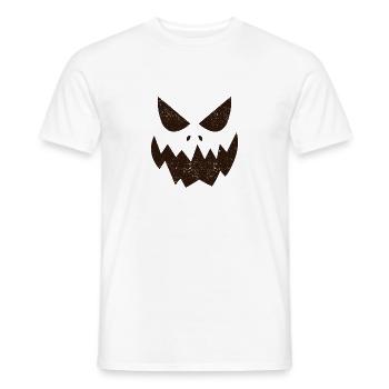 Jack O' Lantern Gesicht Kürbis Halloween lustig - Männer T-Shirt - Weiß - Vorne - AI Model Male 178 dark (178cm)
