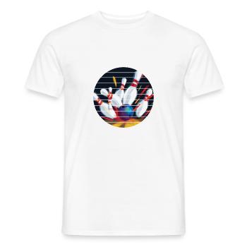 Bowler Skittles Club Bowling Skittles Bowling Club - T-shirt homme - blanc - Devant - AI Model Male 178 dark (178cm)