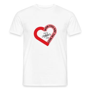 MAMAN, TU ES LA MEILLEURE - JOYEUSE FÊTE DES MÈRES - T-shirt homme - blanc - Devant - AI Model Male 178 dark (178cm)