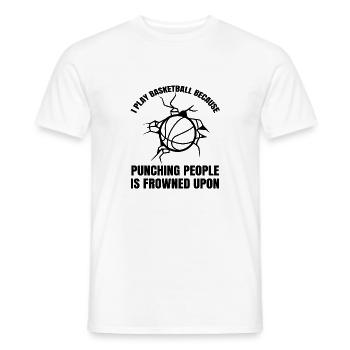 Basket-ball Équipe de basket-ball Basketteur - T-shirt homme - blanc - Devant - AI Model Male 178 dark (178cm)
