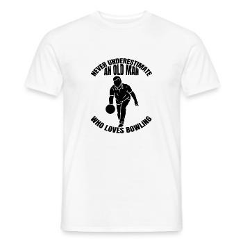 Bowling Bowling Club Bowling Bowler Bowling Club - T-shirt homme - blanc - Devant - AI Model Male 178 dark (178cm)