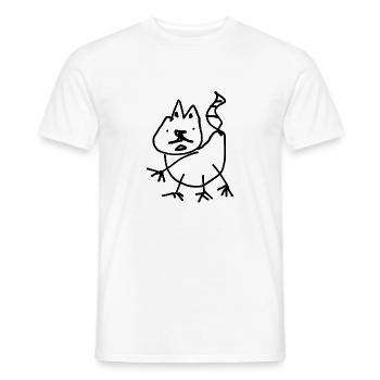 Katze - Männer T-Shirt - Weiß - Vorne - AI Model Male 178 dark (178cm)