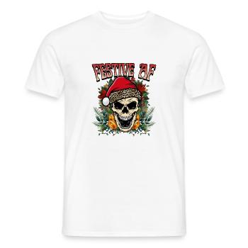 Festive AF Weihnachten mal anders - Männer T-Shirt - Weiß - Vorne - AI Model Male 178 dark (178cm)