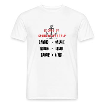 t-shirt humoristique, cadeau homme, amitié, copain - T-shirt homme - blanc - Devant - AI Model Male 178 dark (178cm)