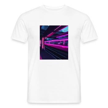 Tokyo Train Station - Men's T-Shirt - white - Front - AI Model Male 178 dark (178cm)