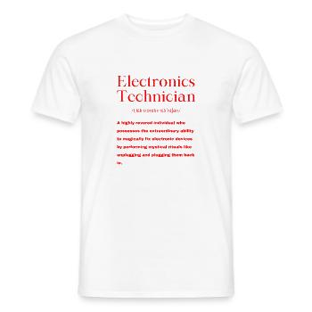 Electrical engineer - Men's T-Shirt - white - Front - AI Model Male 178 dark (178cm)
