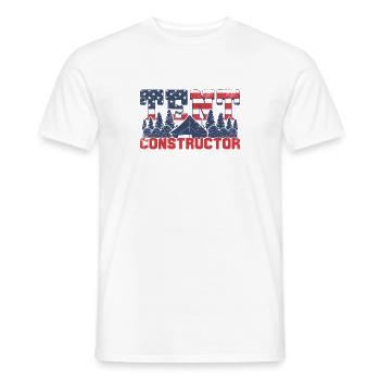 Tent constructor - Men's T-Shirt - white - Front - AI Model Male 178 dark (178cm)