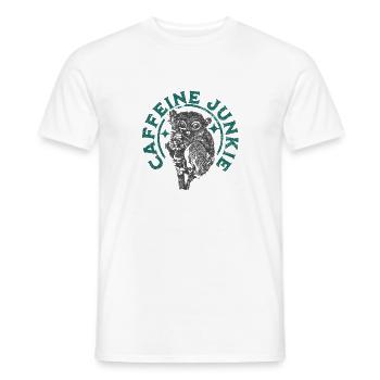 Caffeine Junkie Monkey - Männer T-Shirt - Weiß - Vorne - AI Model Male 178 dark (178cm)