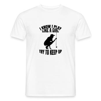 Golfspieler Golf Golfverein Golfsport Golfplatz - Männer T-Shirt - Weiß - Vorne - AI Model Male 178 dark (178cm)
