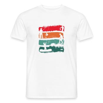Pêcheur, Pêcheur, Pêche au Fil, Vintage, Pêche, En - T-shirt homme - blanc - Devant - AI Model Male 178 dark (178cm)