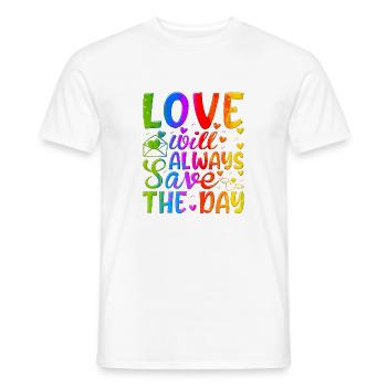 Aimez-moi la Saint-Valentin Joyeux Valentin Saint-Valentin - T-shirt homme - blanc - Devant - AI Model Male 178 dark (178cm)