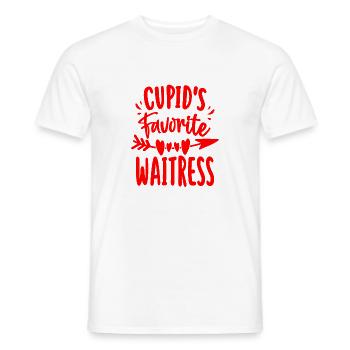 Cupidons Serveuse Préférée Drôle Saint Valentin - T-shirt homme - blanc - Devant - AI Model Male 178 dark (178cm)