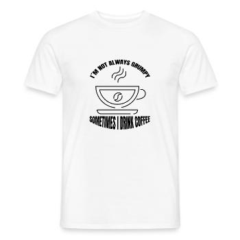 Kaffee Coffee Tasse Kaffeebohne Koffein Geschenk - Männer T-Shirt - Weiß - Vorne - AI Model Male 178 dark (178cm)