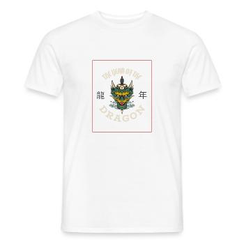 The Year Of The Dragon 2024 - Männer T-Shirt - Weiß - Vorne - AI Model Male 178 dark (178cm)