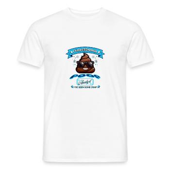 POOP ANALYST - I'VE SEEN SOME CRAP - FUNNY TEE - Men's T-Shirt - white - Front - AI Model Male 178 dark (178cm)