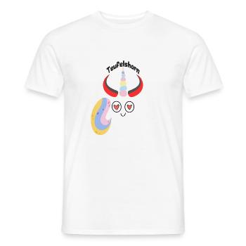 Teufelshorn - Männer T-Shirt - Weiß - Vorne - AI Model Male 178 dark (178cm)