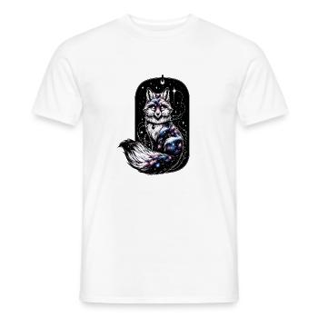 Illustration ludique de la galaxie de renard - T-shirt homme - blanc - Devant - AI Model Male 178 dark (178cm)