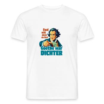 Goethe war Dichter - Männer T-Shirt - Weiß - Vorne - AI Model Male 178 dark (178cm)