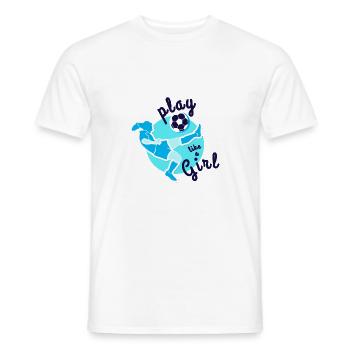 Football féminin - T-shirt homme - blanc - Devant - AI Model Male 178 dark (178cm)