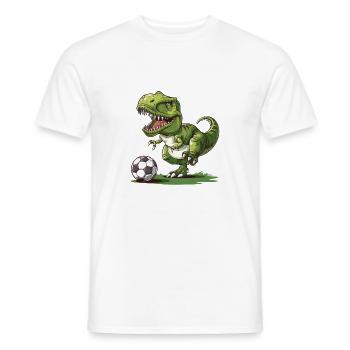 Soccer T Rex - Men's T-Shirt - white - Front - AI Model Male 178 dark (178cm)