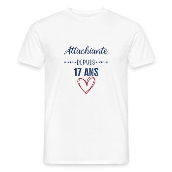 idée cadeau anniversaire 17 ans fille femme ado - T-shirt homme - blanc - Devant - AI Model Male 178 dark (178cm)